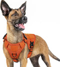 Small Orange Tactical Dog Harness for Small Breeds - Heavy Duty