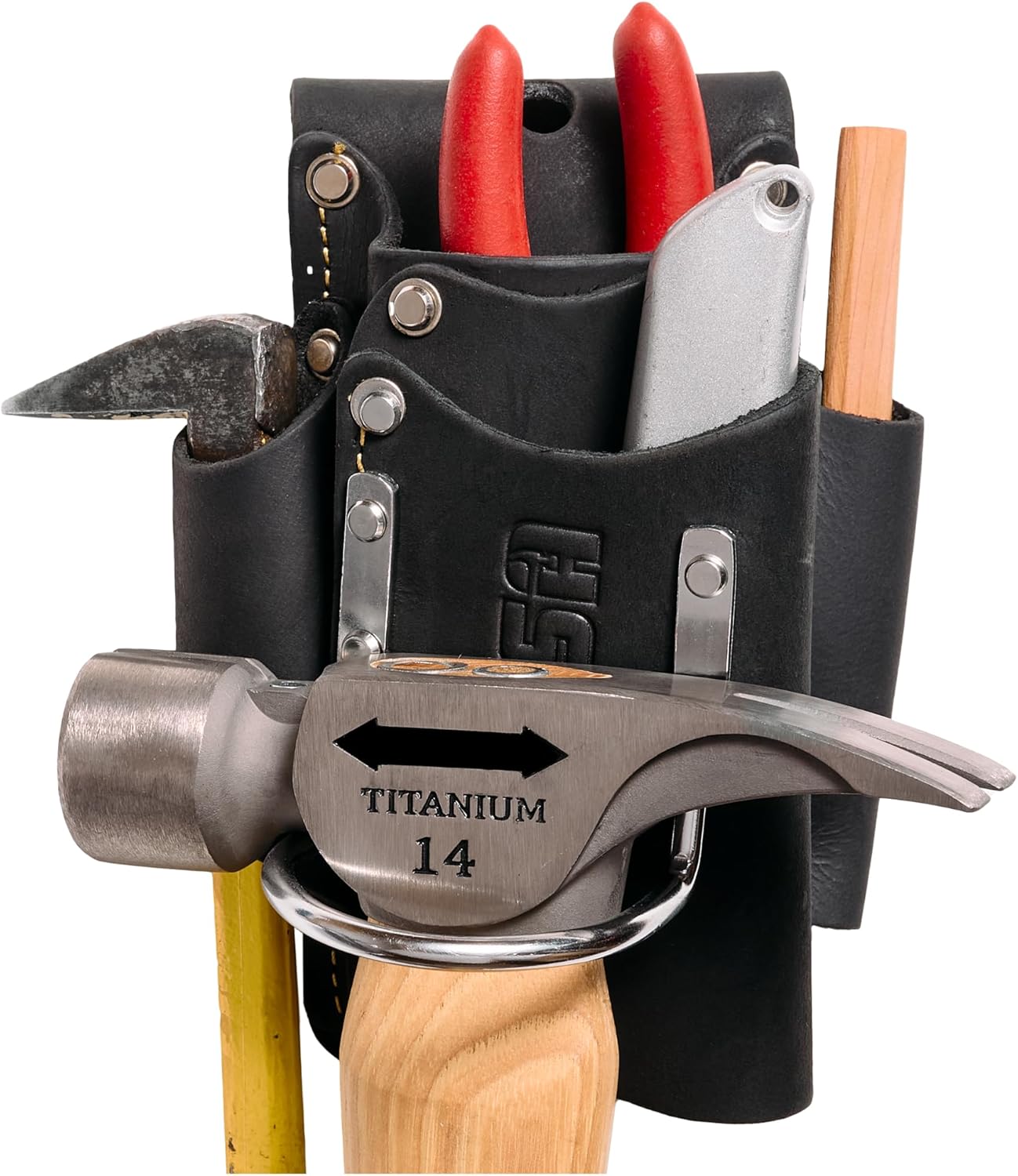 FESA Small Leather Tool Pouch - 5-in-1 Heavy Duty Design