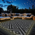 GENIMO Outdoor Rug with LED Strip Lights 6ftx9ft - Reversible