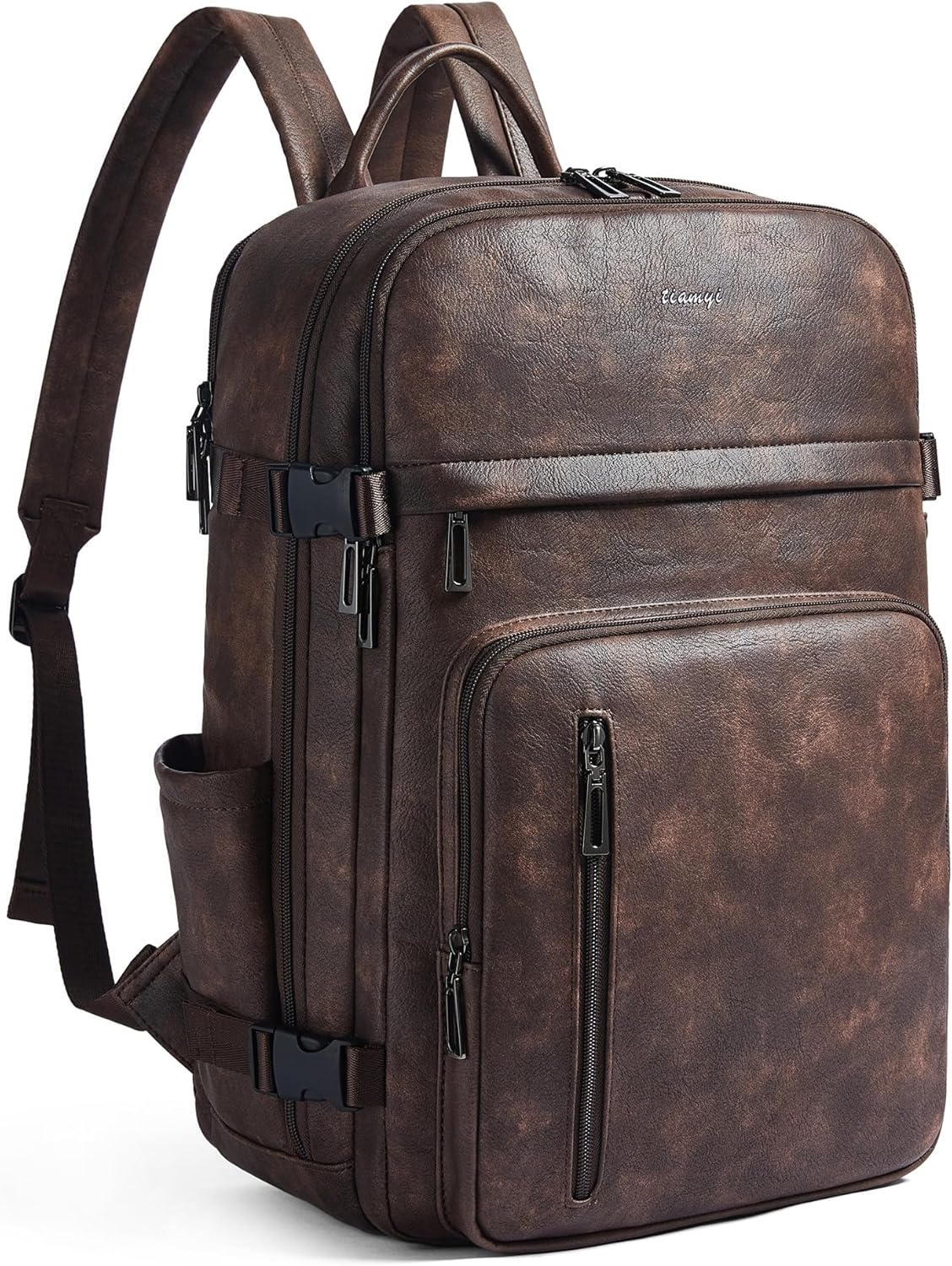 Leather Laptop Backpack for 15.6 in Laptops - Travel Ready