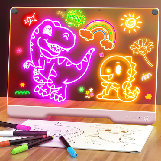 Geokay 16-Inch Rechargeable Doodle Glow LED Note Board