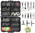 JSHANMEI Fishing Swivels Kit - 170pc Assortment for Bass & Saltwater