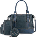 Wrangler 3Pcs Doctor Bag Set for Women - Retro Top-handle Satchel