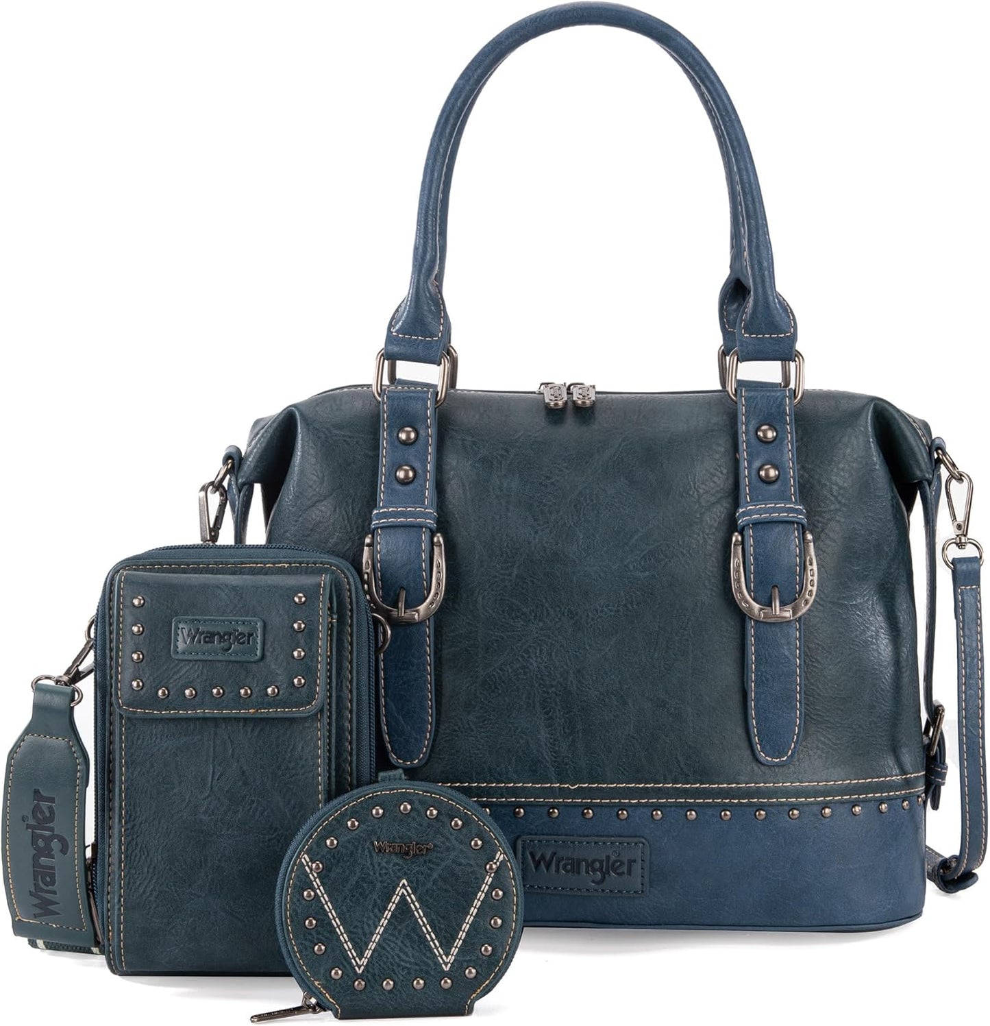 Wrangler 3Pcs Doctor Bag Sets for Women Top-handle Satchel Bags