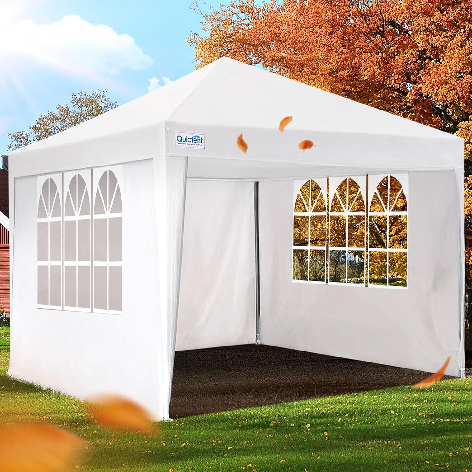 10x10 ft Pop up Canopy Tent with Sidewalls for Outdoor Events
