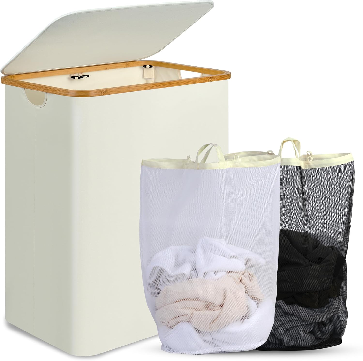 efluky Laundry Hamper with Lid - Extra Large 160L Capacity