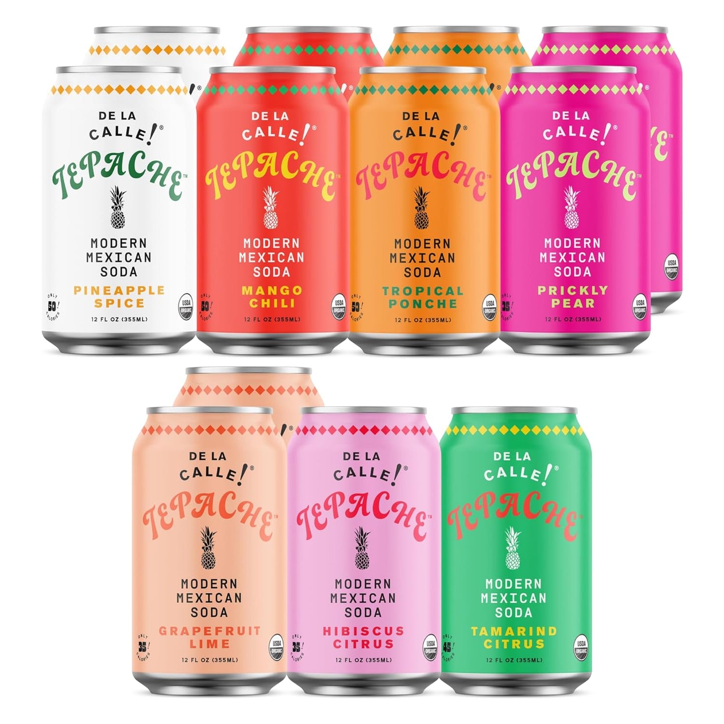 De La Calle Tepache Mixta Variety Pack - Refreshing Organic Soda