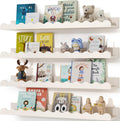 Nursery Shelves White 23 in - Sturdy Wall-Mount Bookshelf