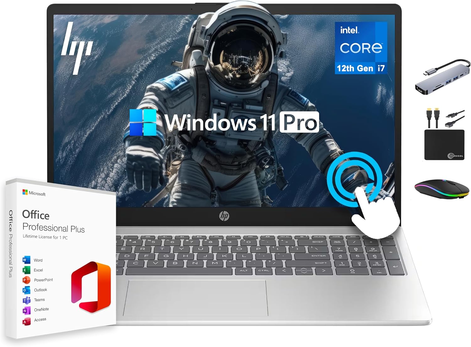 HP 15.6 FHD IPS Touchscreen Laptop with Intel i7 and 32GB RAM