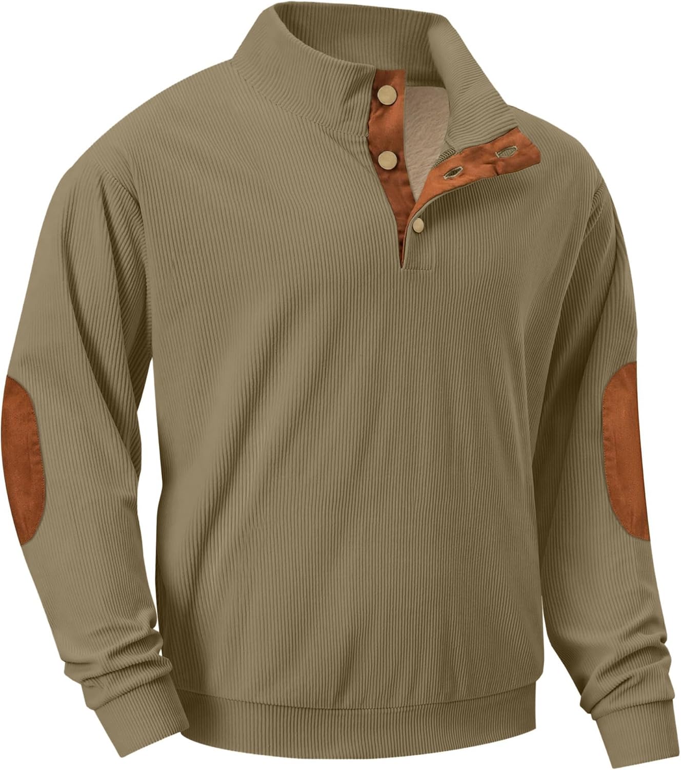 Heavyweight Fleece Corduroy Sweatshirt for Men - Stylish Comfort