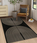 Easy Jute Rainbow Area Rug, 3x5 - Non-Slip Washable Boho Entryway Rug