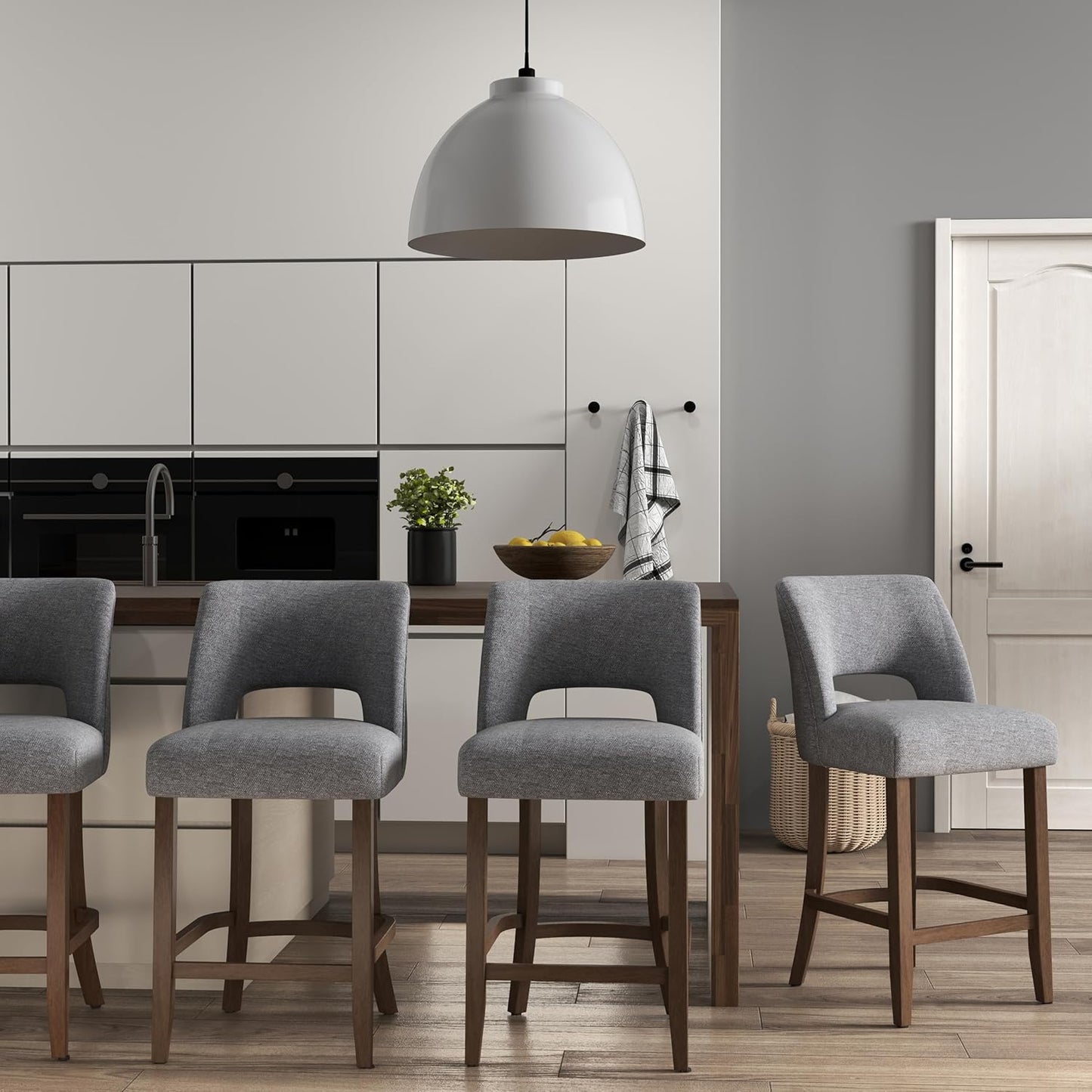 VKNOW Bar Stools Set of 4 for Kitchen Island and Dining Room
