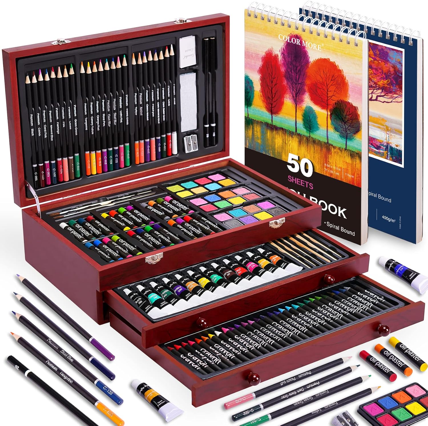 Color More 175 Piece Deluxe Art Set for Creative Expression