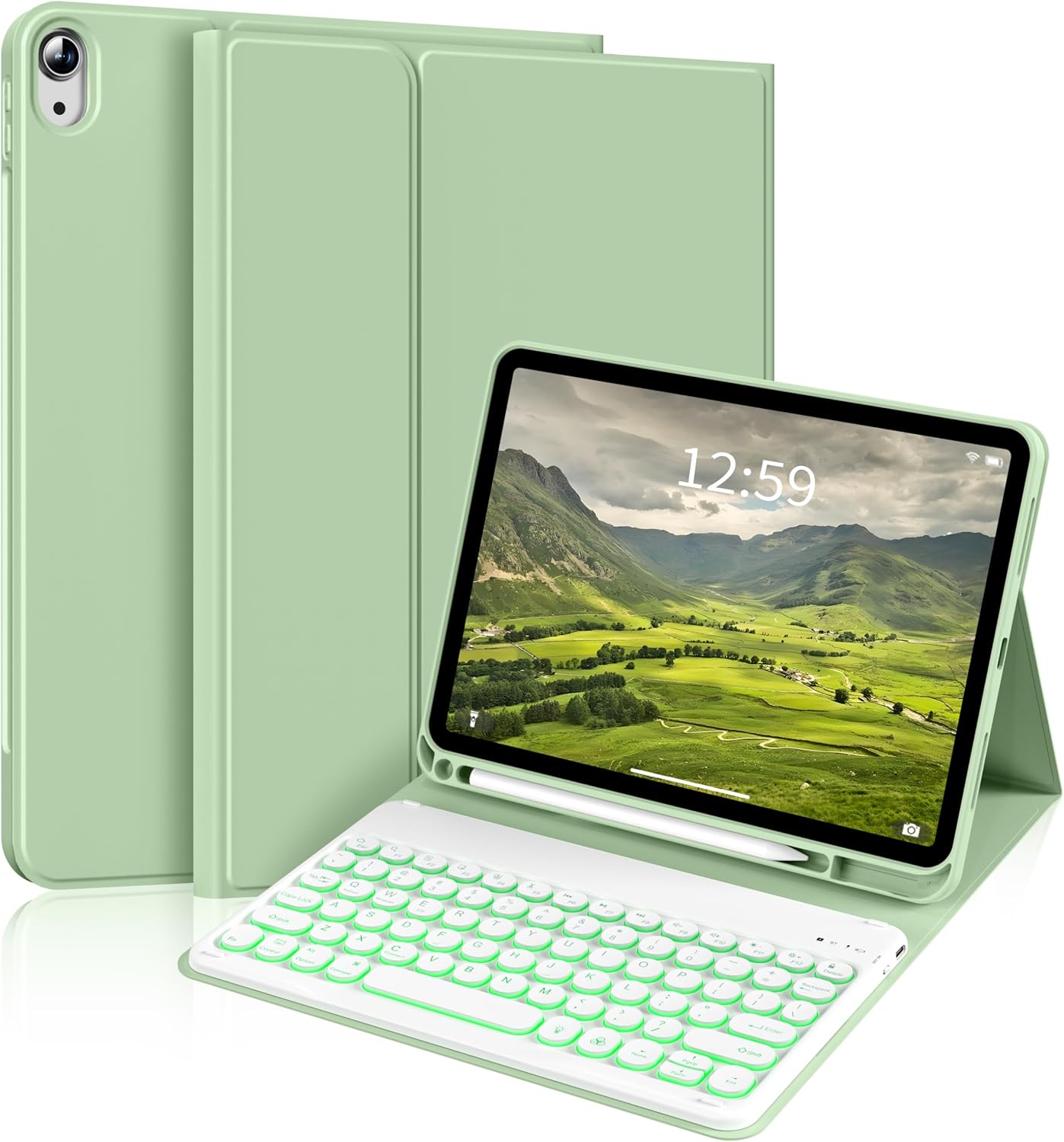 Kenke iPad 11/10th Gen Case with Detachable Wireless Keyboard
