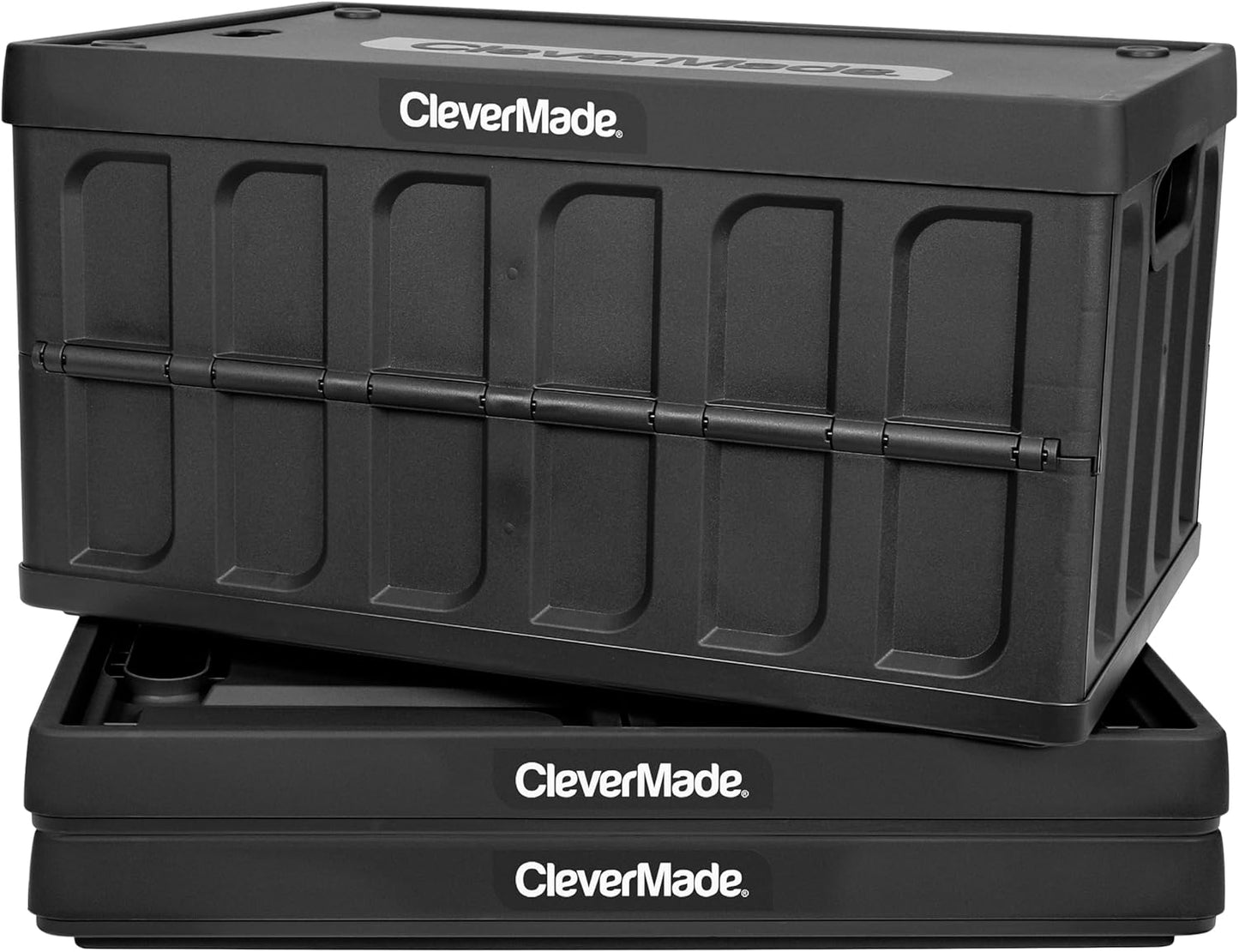 CleverMade Collapsible Storage Bins with Lids for Home Use