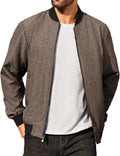 Men's Casual Varsity Jacket Lightweight Bomber Jacket - Classic Zip-Up