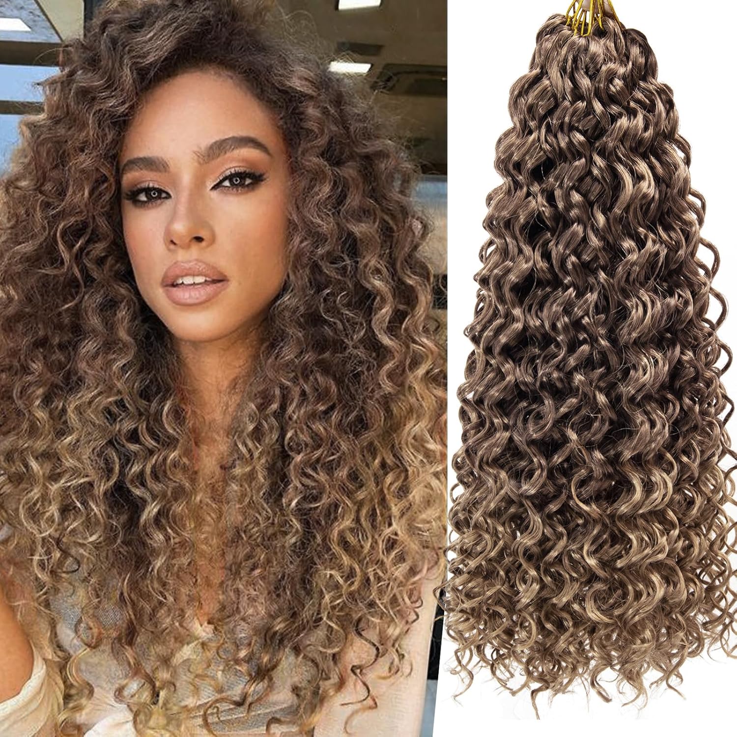 YXCHERISHAIR Curly Crochet Hair for Women - 8 Packs GoGo Curl