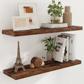 40 Inch Floating Shelves Set of 2 - Deep Rustic Farmhouse Storage