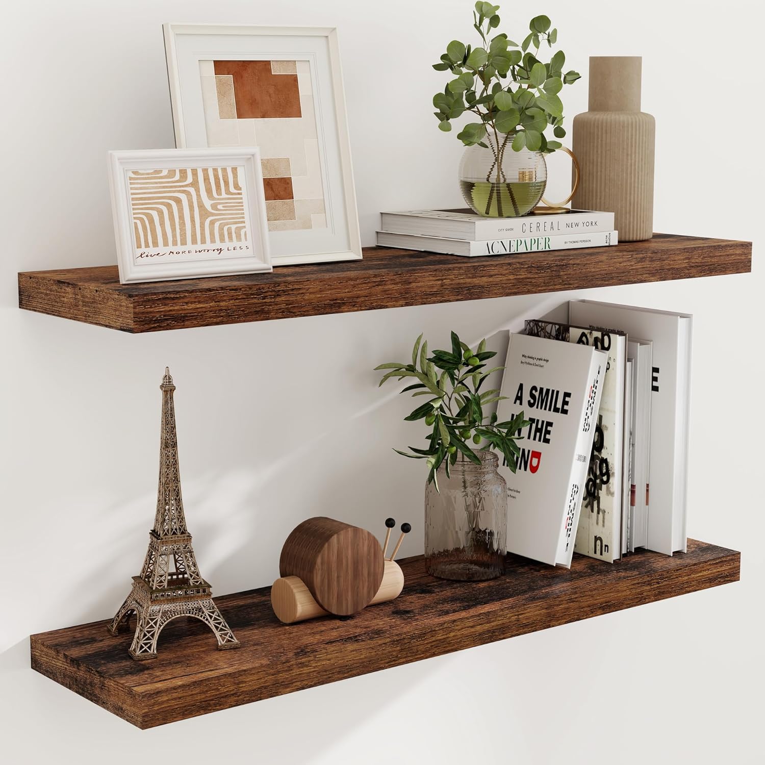 40 Inch Floating Shelves Set of 2 for Rustic Home Decor