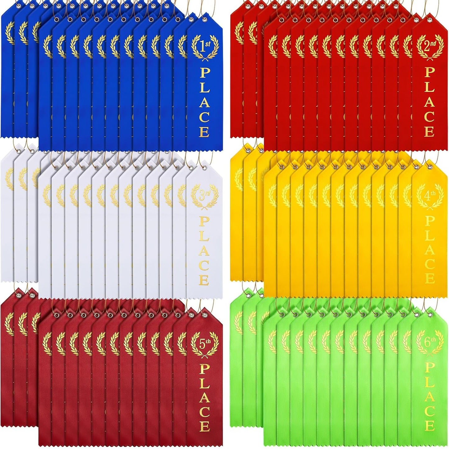 180 Pcs Swimming Gymnastics Track Award Ribbons for Winners