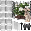 Plant Protector 10 Pack Wire Mesh Cages 13x12 in - Keeps Rabbits Out