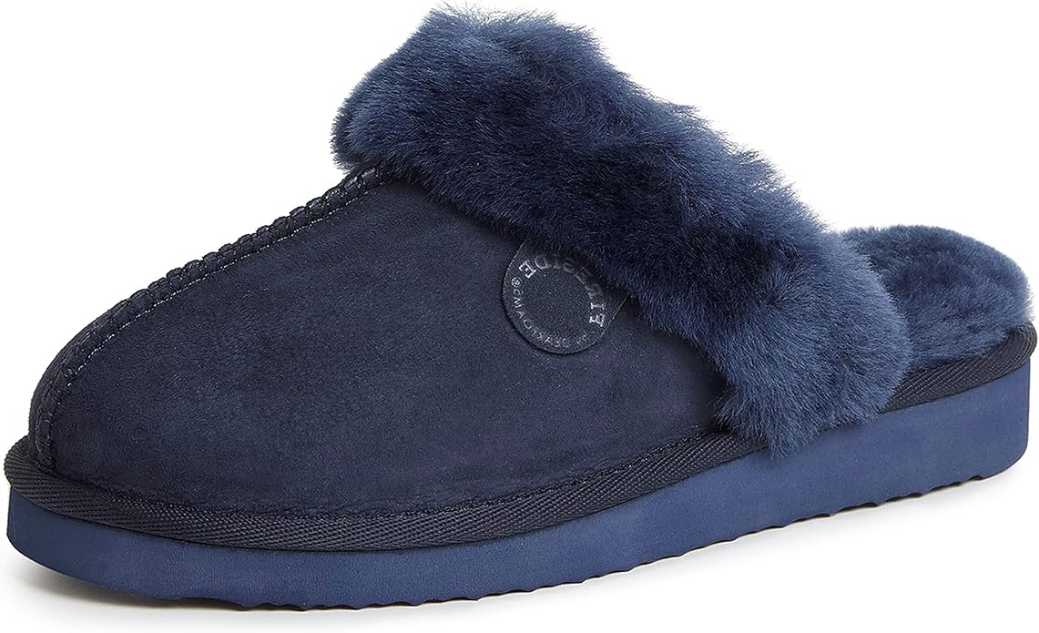 Dearfoams Women's Fireside Sydney Shearling Fur Scuff Slipper