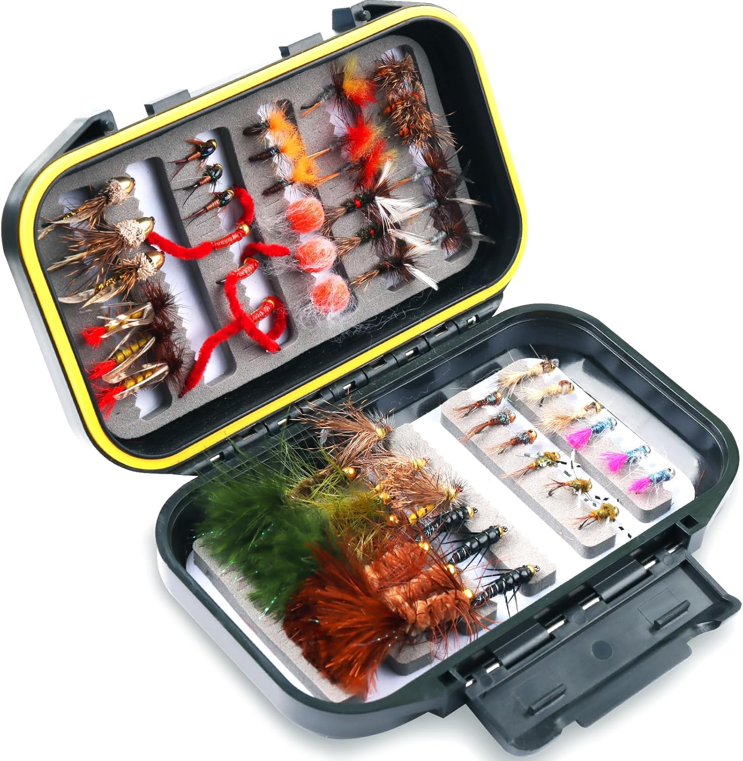 Fly Fishing Flies Assortment Kit for Trout Bass Salmon Steelhead