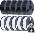 PLA Plus 1.75mm Filament Bundle 10KG (Black x5, White x5) - Reliable