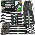Ratchet Straps Tie Downs 1 in x 15 ft 4-Pack - Durable Cargo Straps