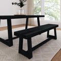 Plank+Beam 60 Inch Farmhouse Dining Bench - Solid Wood Seating