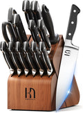 Knife Set 15 Pcs Kitchen Knife Block Set - Razor-Sharp, Durable