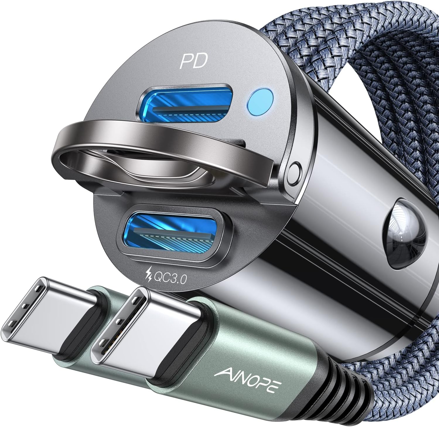 AINOPE 72W PD & QC Car Charger: Fast Charging Powerhouse!