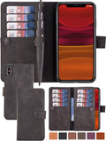 Genuine Premium Leather Wallet Case for iPhone Xs Max - Detachable