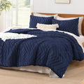 Litanika Comforter Super King Size Set Indigo - Fluffy Chevron Comfort