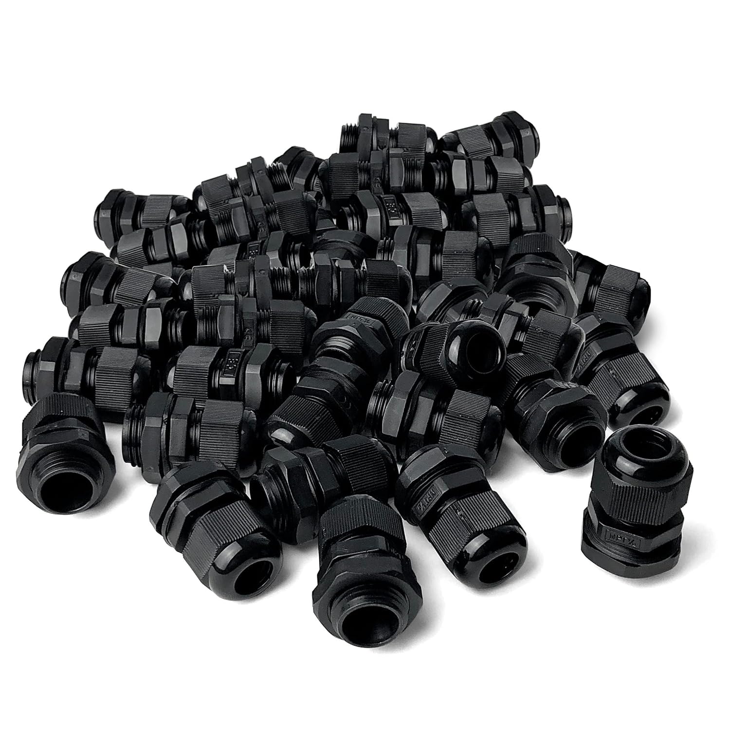 MGI SpeedWare 1/2in NPT Strain Relief Nylon Cord Grip Glands