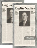 11x22 Newspaper Frame 2 Packs - Real Glass Grey Wood Frames
