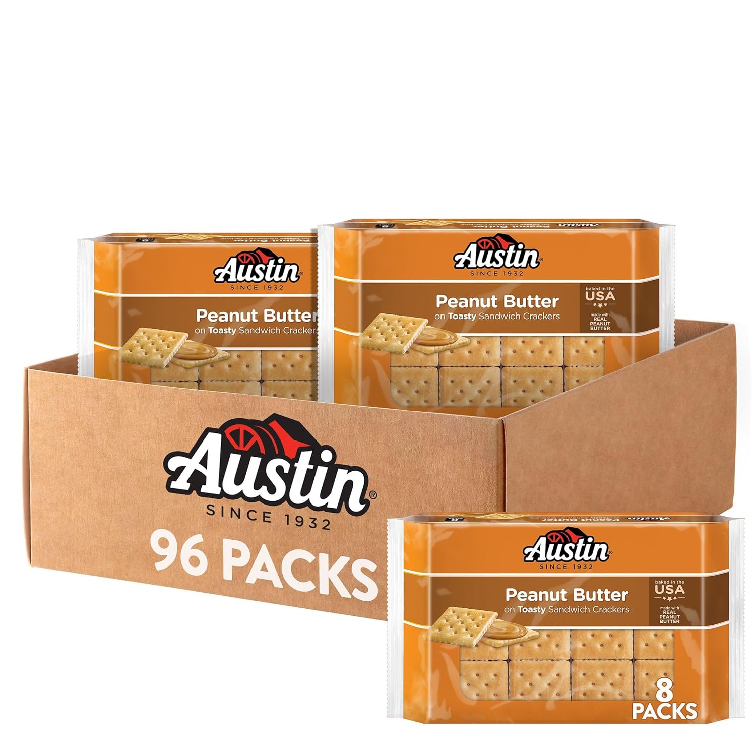 Austin Sandwich Crackers with Peanut Butter - Perfect Snack Option