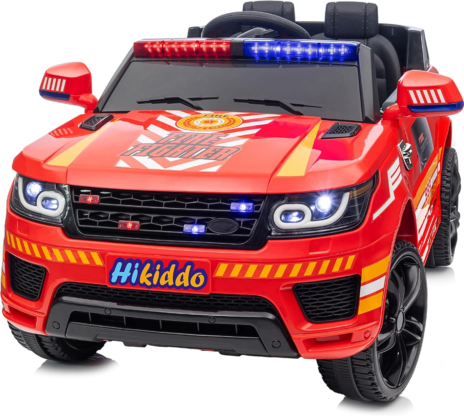 Electric Police Car for Kids - 24V Fire Truck Ride-on Toy