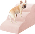 Dog Stairs for Small Dogs 3-Tier Foam Ramp - Deep Wide Steps