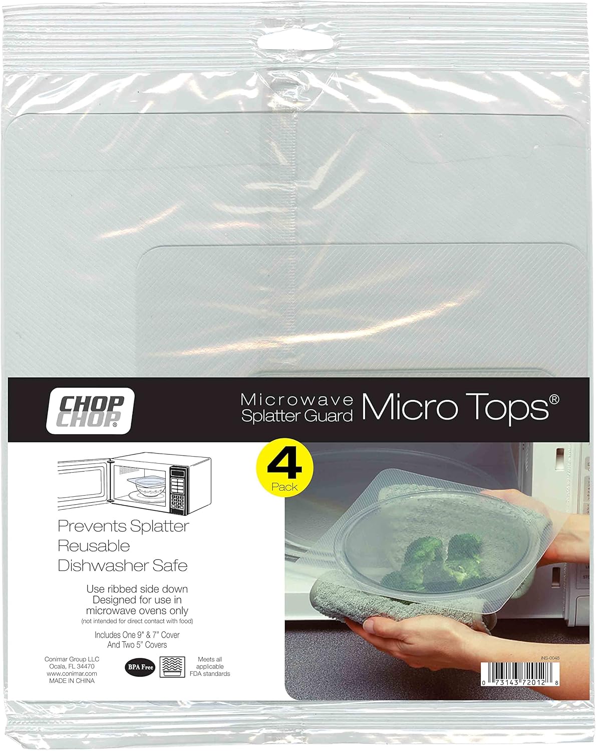 Chop Chop Microwave Splatter Guards - BPA Free Variety Pack