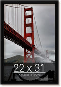 wallsthatspeak 22x31 Black Picture Frame for Posters and Puzzles