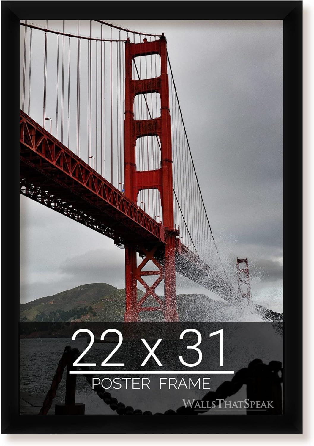 22x31 Black Picture Frame for Puzzles Posters Photos Artwork