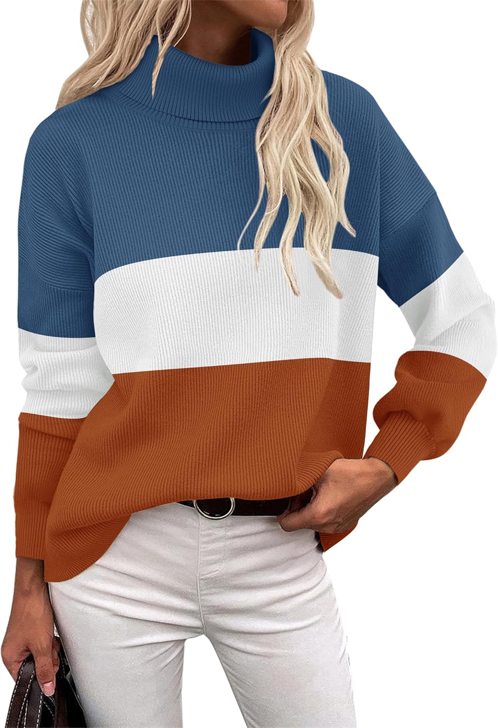 Zeagoo Women's Turtleneck Sweater for Fall Winter Fashion