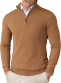 COOFANDY Quarter Zip Slim Fit Lightweight Mock Neck Pullover - Classic