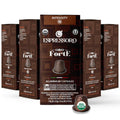 ESPRESSIONO 100 USDA Organic Espresso Pods - Intensity 12 FORTE
