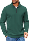 Mens Quarter Zip Pullover Pullover Sweatshirt - Lightweight Mock
