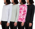 Women's Dry-Fit Tech Stretch Long-Sleeve Athletic T-Shirt - 4 Pack