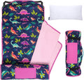 Wildkin Quilted Kids Nap Mat Soft Microfiber with Pillow & Blanket