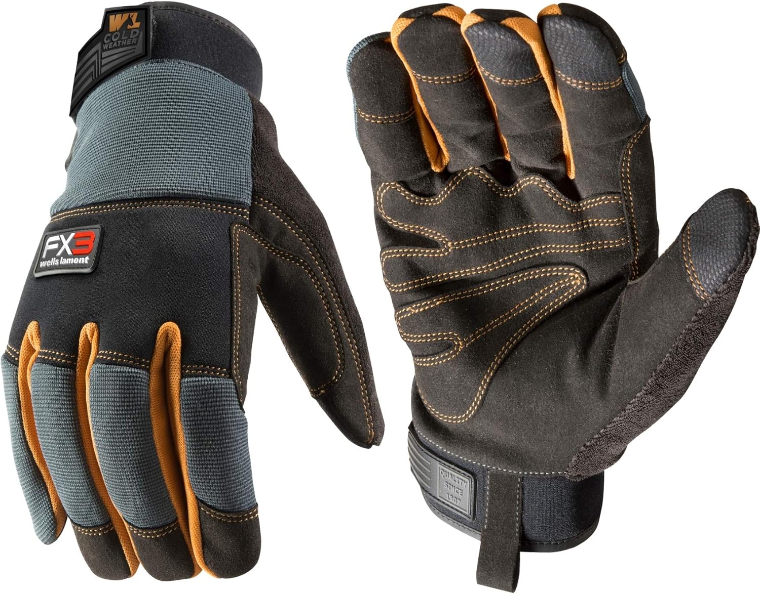 Wells Lamont FX3 Men's Winter Work Gloves XL, Extreme Dexterity for Extra Wear