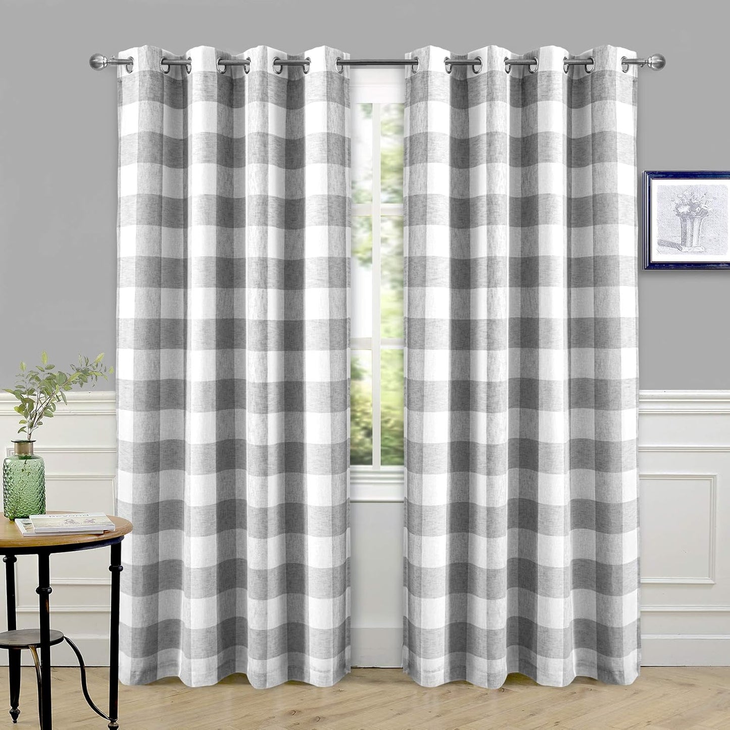 DriftAway Buffalo Plaid Check Curtains for Elegant Home Decor